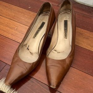 Manila blahniks brown kitten heels - size 38